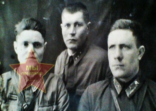 Мл. лейт. Земляков, Аристов Гаврил Васильевич и мл. лейт. Третьяков